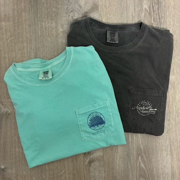 Comfort Colors Nashville Music City & Sweet Tea Graphic Pocket Tees M - Picture 1 of 13